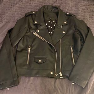 Black NYC Open Secret leather jacket